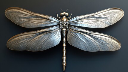 Silver Dragonfly: A Masterpiece of Metallic Art
