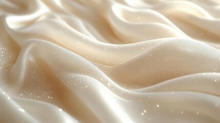 Obraz premium Soft, shimmering fabric drapes create an elegant, textured appearance.