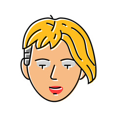 kid boy punk subculture style color icon vector. kid boy punk subculture style sign. isolated symbol illustration