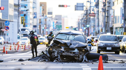 Fototapeta premium 交通事故イメージ