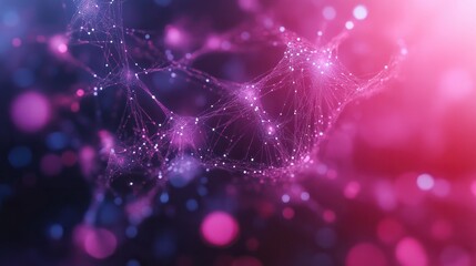 Innovative science background with abstract digital elements, showcasing network connection structures and big data technology