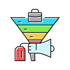 recruitment marketing business work job color icon vector. recruitment marketing business work job sign. isolated symbol illustration