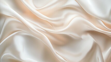 Close-up of a soft, flowing, off-white fabric with smooth, silky texture.