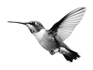 Obraz premium Hummingbird in flight showcasing delicate feathers, cut out - stock png.