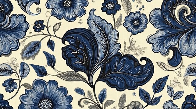 A vintage cashmere paisley pattern in seamless design is ideal for fabric and textile use