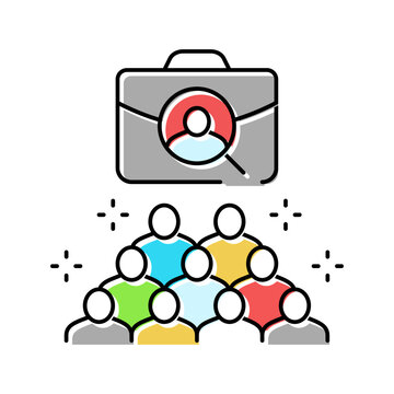 talent pool recruitment business work job color icon vector. talent pool recruitment business work job sign. isolated symbol illustration