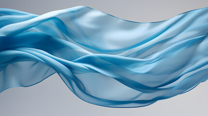 Obraz premium Digital blue fabric wavy curve abstract graphic poster PPT background