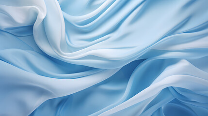 Obraz premium Digital blue fabric wavy curve abstract graphic poster PPT background