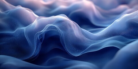 Obraz premium Abstract blue fabric waves texture background. (1)
