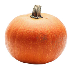 Bright orange pumpkin ready for fall festivities, cut out - stock png.