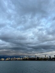 clouds over city