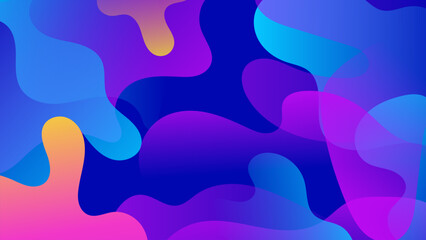 Vector modern purple gradient colorful background with wave and geometric shapes