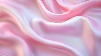 Obraz premium Soft, pink, silky fabric in waves.