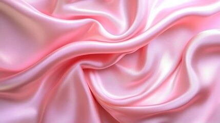 Obraz premium Smooth, soft, pink satin fabric.