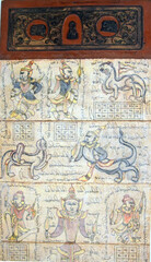 Astrological figures and calendar