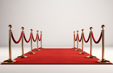 3D Red Carpet with Silver Belt