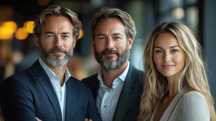 Group of Company Leaders and Employees Showcasing Diversity and Teamwork in a Modern Office