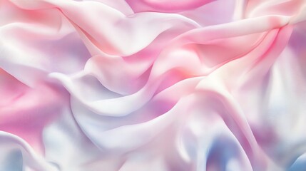 Obraz premium A soft, flowing pink and blue silk fabric.
