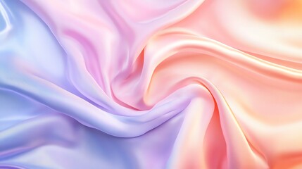 Obraz premium A soft, flowing, colorful silk fabric.