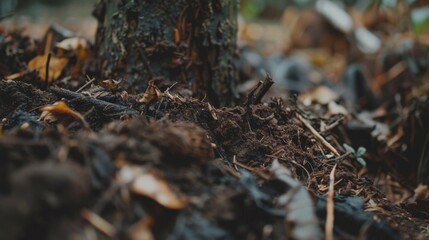 Obraz premium Composting Initiatives: Community programs converting organic waste into nutrient-rich soil, supporting agriculture while cutting down on environmental waste. 