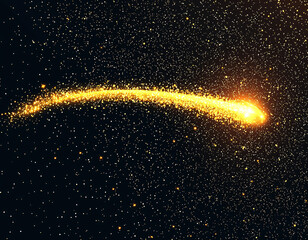 Fototapeta premium Golden Stardust Trail