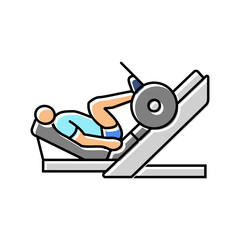 leg press fitness exercise color icon vector. leg press fitness exercise sign. isolated symbol illustration