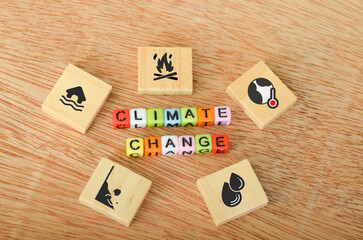 Climate Change: Symbols of Warming, Flooding, and Environmental Challenges