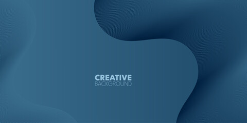 A dark blue background with smooth, curved shapes, design for business card or banner template