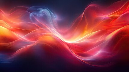 Obraz premium An abstract design features a vibrant interplay of light and red lines