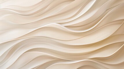 Obraz premium Minimal Abstract Waves: smooth, flowing waves design idea in light colors on a plain background. Helps increase the sense of movement.
