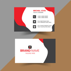 Corporate and clean Creative business card template. Minimalistic Business Card.