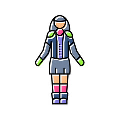 cybergoth rave retro color icon vector. cybergoth rave retro sign. isolated symbol illustration