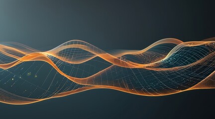Flowing Waves Connecting Points with Organic Fluid Shapes and Soft Shading