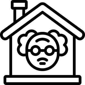 recommend clip art: nursing home icon illustration design with outline