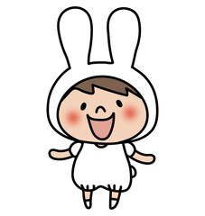 白うさぎの格好をした子供（男の子2）