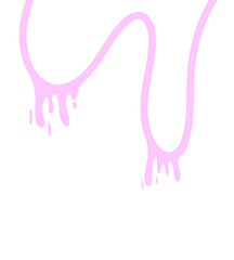 pink illustration melt elemen