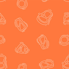 Beef Meat Pattern background. doodle steak pattern background. doodle meat pattern background.