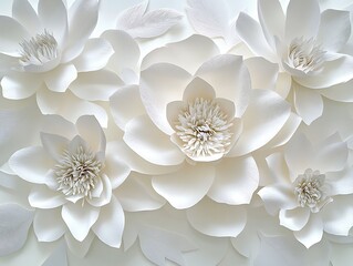 Delicate 3D Relief of Intricately Sculpted Flowers