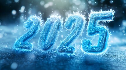 Frozen 2025: A frosty New Year's greeting.