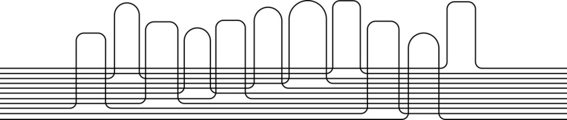 Growth graph continuous line drawing. Successful business strategy concept. Vector illustration isolated on white.
