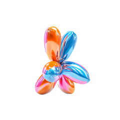 Abstract Colorful Balloon Sculpture Festive, Playful Design Element