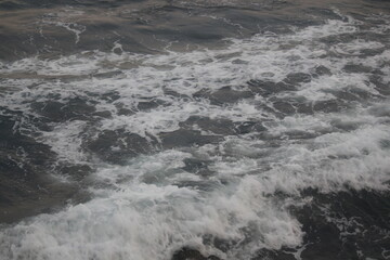 Image of waves crashing on Imrang Beach in Busan, Korea
