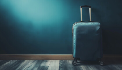 Traveler Wheel Suitcase.  Generative AI.