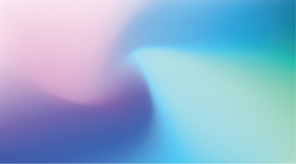 Dreamy vibrant gradient background with noise grain texture and spiral pattern blending pink, purple, blue, and turquoise hues seamlessly