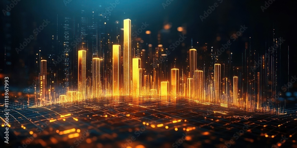 Poster business data visualization analysis graph charts statistics trends sales profit cost finance
