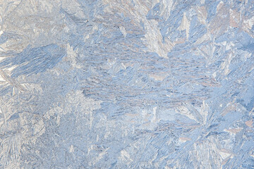  Frost patterns on glass as a background