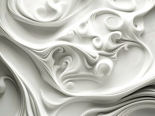 Fototapeta premium Elegance in Motion: A Dance of White Swirls