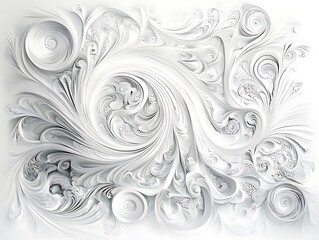 Elegance in Motion: A Dance of White Swirls