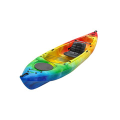Vibrant Rainbow Kayak Single-Seater Recreational Sit-on-Top