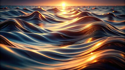 Abstract silky and shiny waves against a dark background, creating a mesmerizing vertical composition , abstract, silky